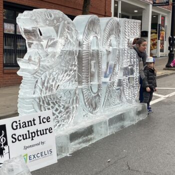 2025 Ice Sculpture sponsored by Execelis Leadership Consulting
